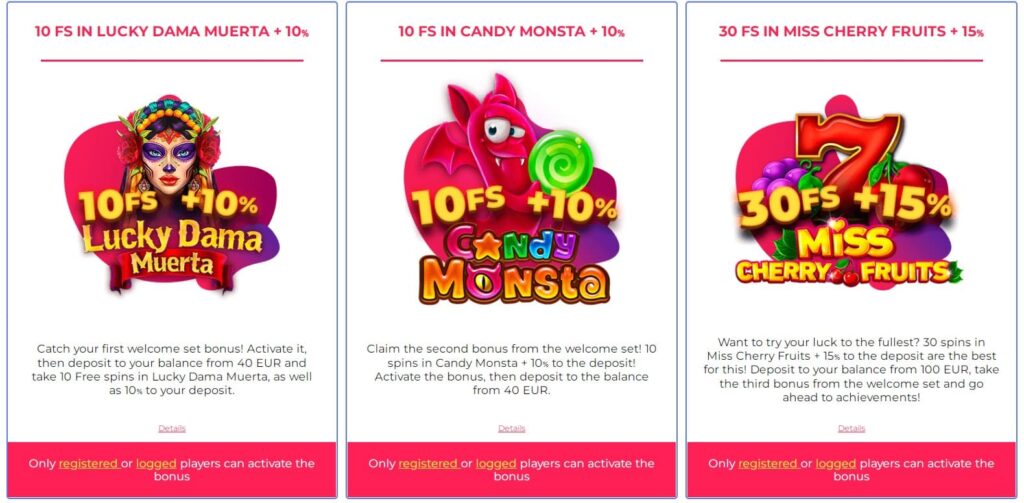 Casper Spins Casino bonuses