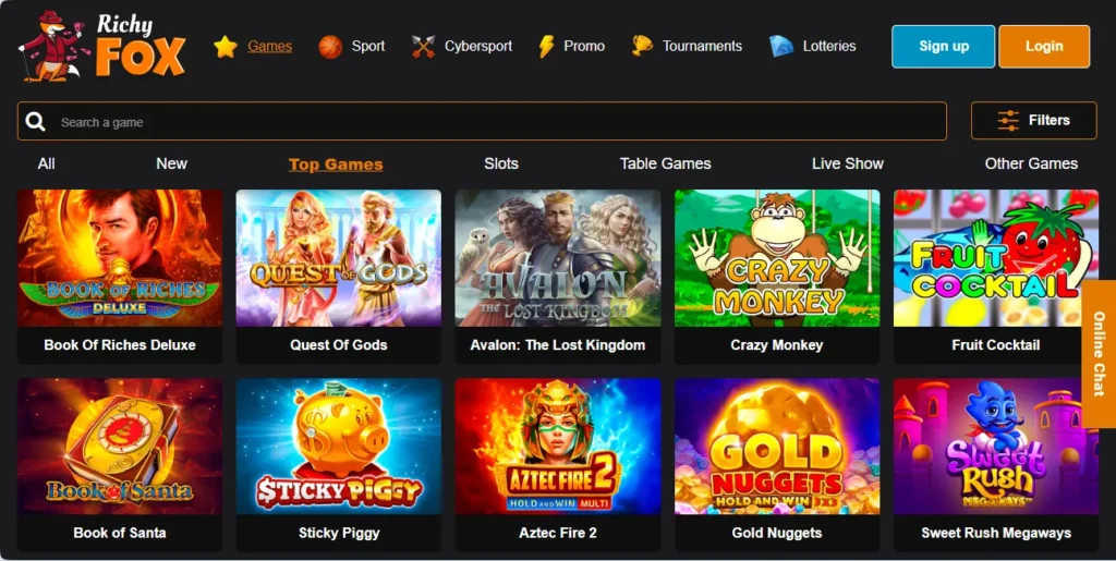 top game by Richy Fox Casino