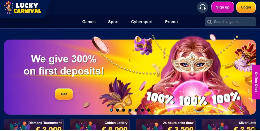 Lucky Carnival Casino bonus banner