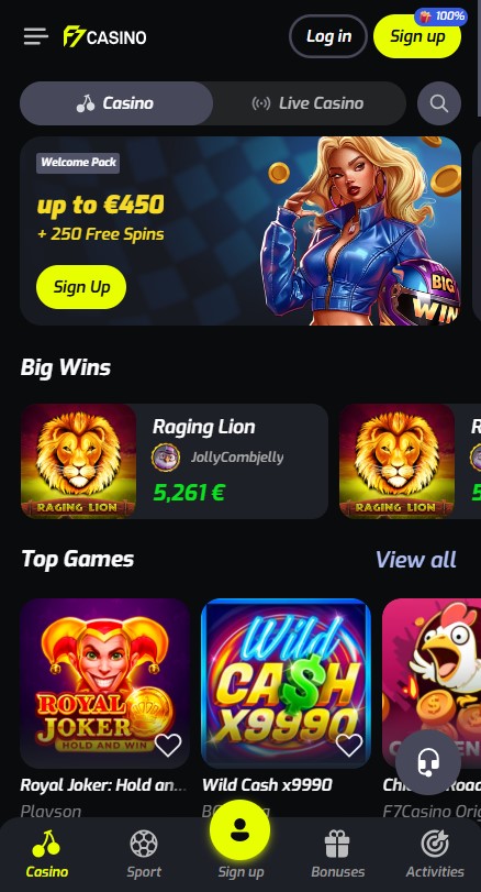 F7 Casino Mobile App