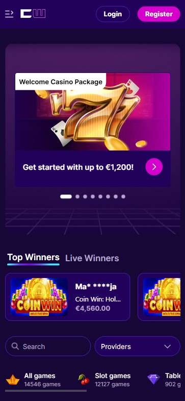 Explore Cipherwins Casino on Mobile